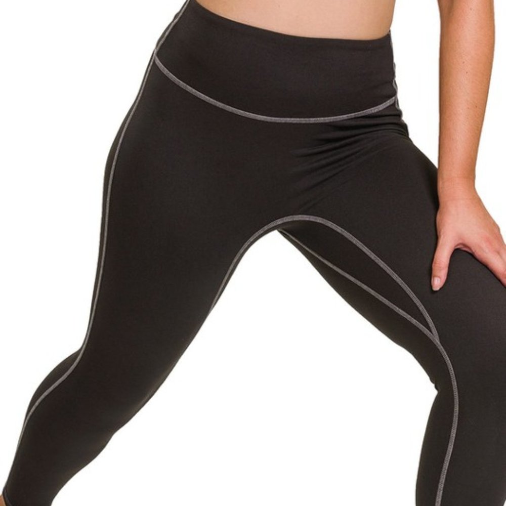 Plus Brushed Microfiber Full Length Leggings - image 2